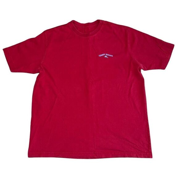 Tommy Bahama Red "Download Complete" Beer Pour Tee Shirt - Size Medium - Picture 2 of 6
